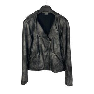 Jockey Person to Person Metallic Silver Moto Jacket - Size 2